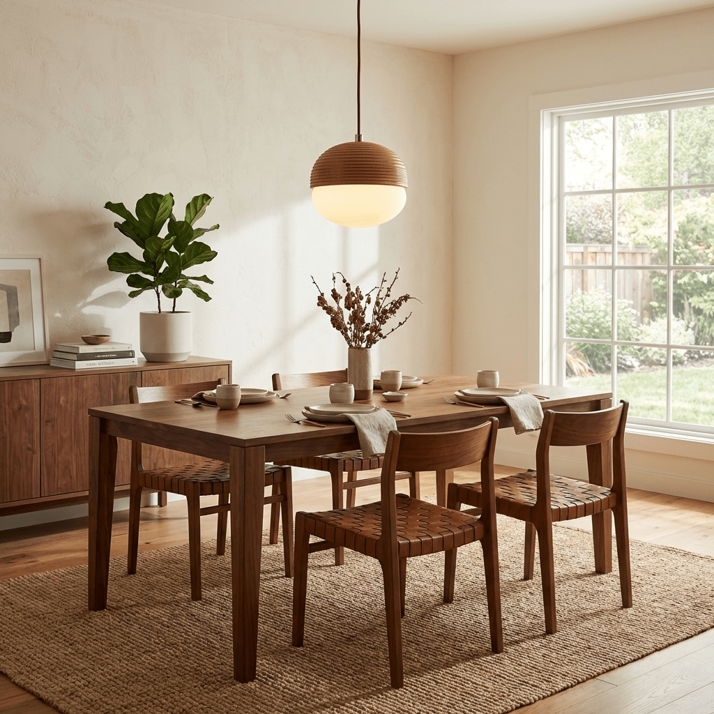 Ribbed Wood Globe Pendant Light – Modern Nordic Ceiling Lamp for Dining & Living Spaces