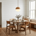 Ribbed Wood Globe Pendant Light – Modern Nordic Ceiling Lamp for Dining & Living Spaces