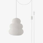 Rice Paper Swag Pendant Light – Handcrafted Mulberry Paper Hanging Lamp