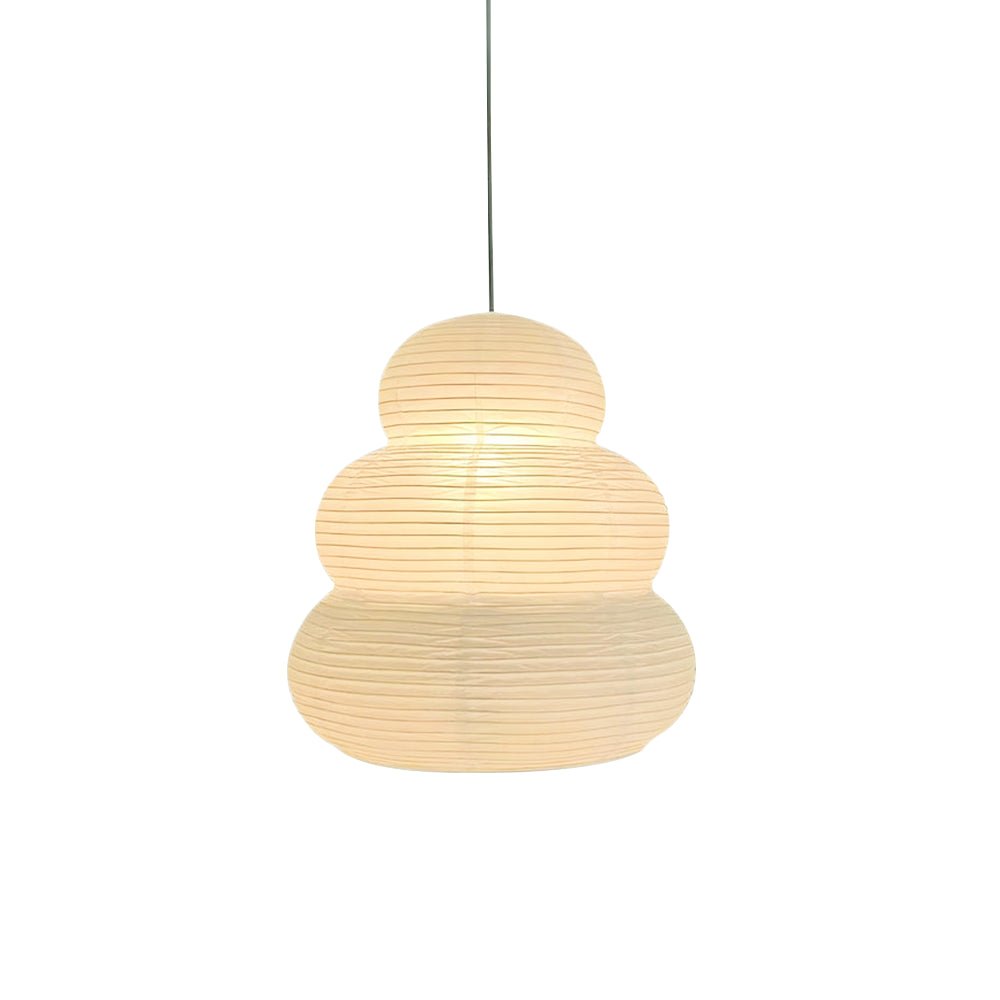 Rice Paper Swag Pendant Light – Handcrafted Mulberry Paper Hanging Lamp