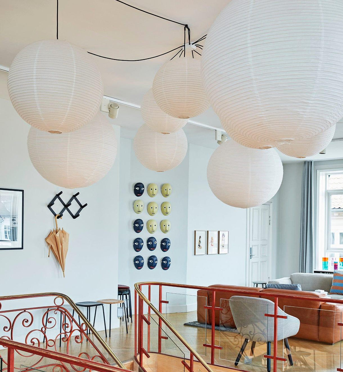 Handmade Mulberry Paper Pendant Light – Mid-Century Modern Washi Shade
