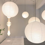 Handmade Mulberry Paper Pendant Light – Mid-Century Modern Washi Shade