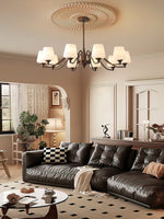 Ridge Chandelier in Brown and Frosted Glass for Dining Room and Living Room