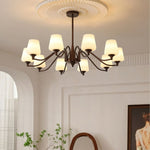 Ridge Chandelier in Brown and Frosted Glass for Dining Room and Living Room