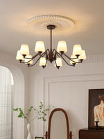 Ridge Chandelier in Brown and Frosted Glass for Dining Room and Living Room