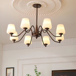 Ridge Chandelier in Brown and Frosted Glass for Dining Room and Living Room