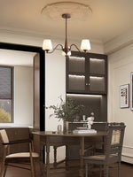 Ridge Chandelier in Brown and Frosted Glass for Dining Room and Living Room