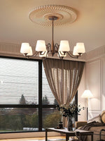 Ridge Chandelier in Brown and Frosted Glass for Dining Room and Living Room