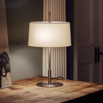 Rilume Table Lamp – Brushed Nickel Fabric Shade for Modern Interiors
