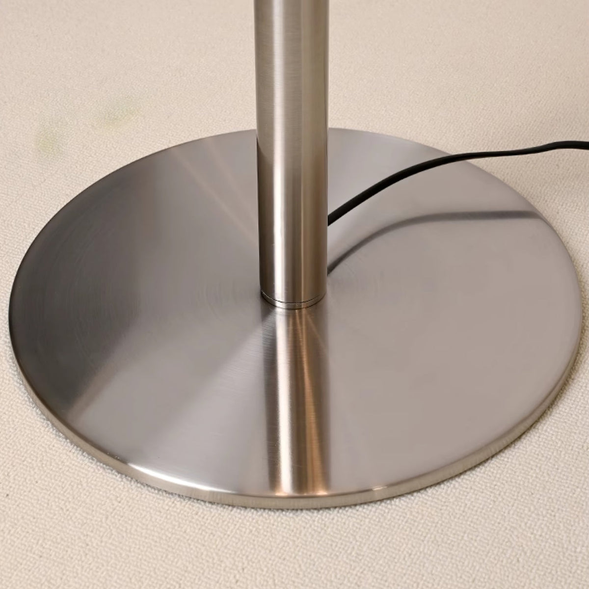 Rilume Table Lamp – Brushed Nickel Fabric Shade for Modern Interiors
