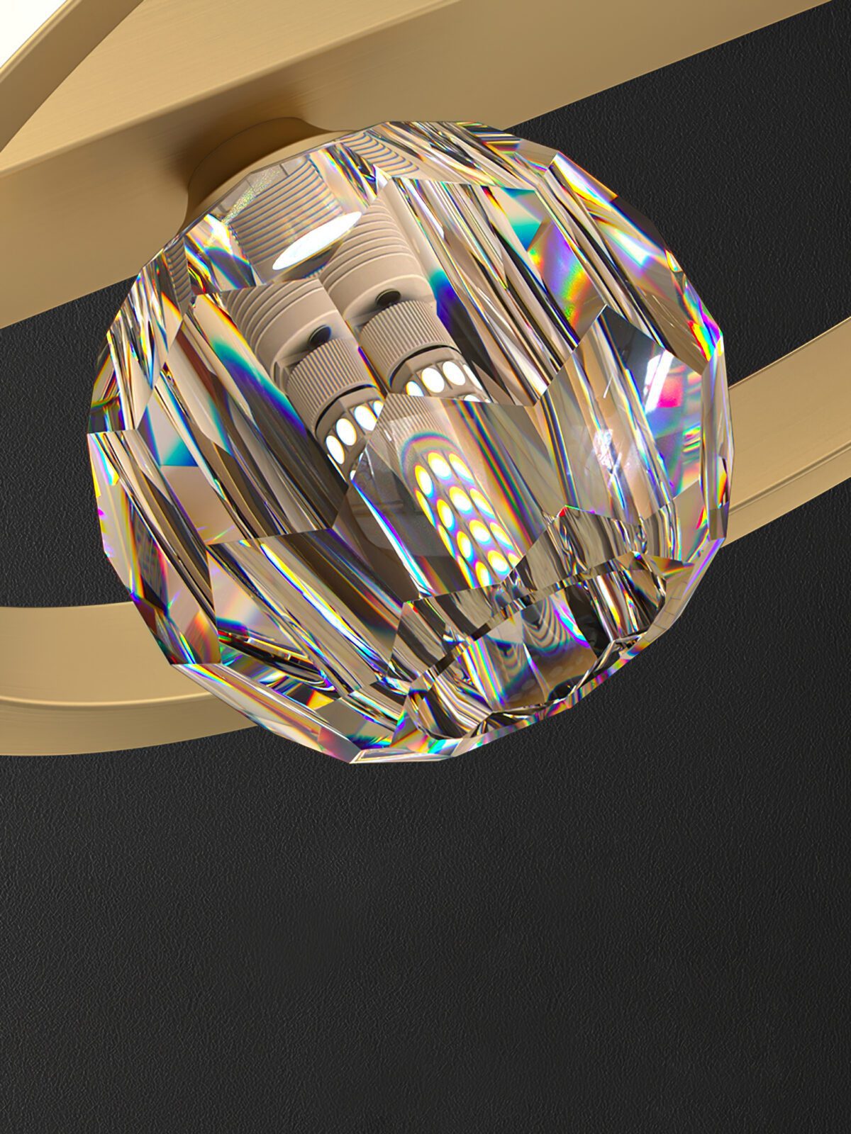 Ring Crystal Ball Ceiling Lamp