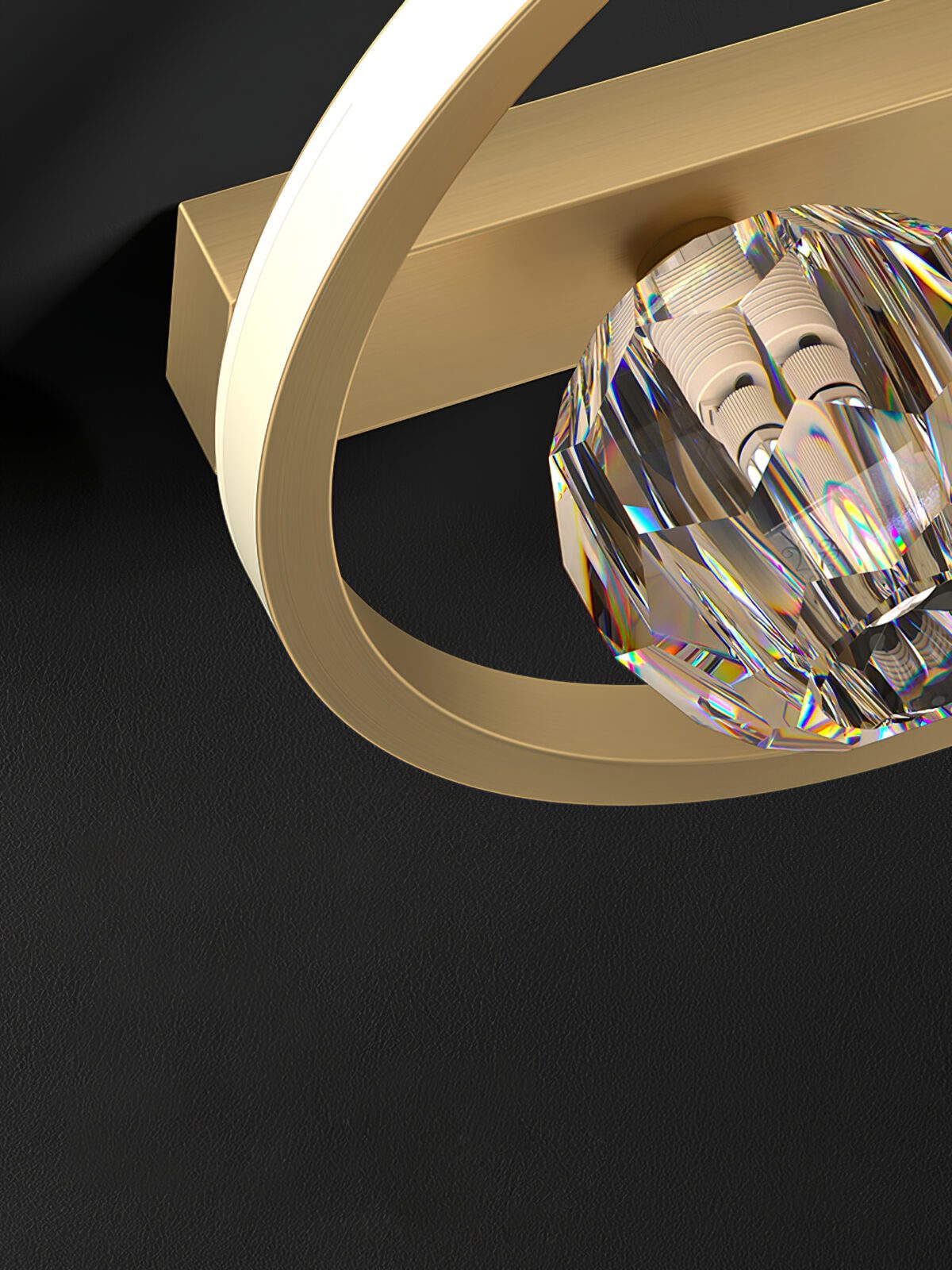 Ring Crystal Ball Ceiling Lamp