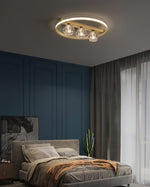 Ring Crystal Ball Ceiling Lamp