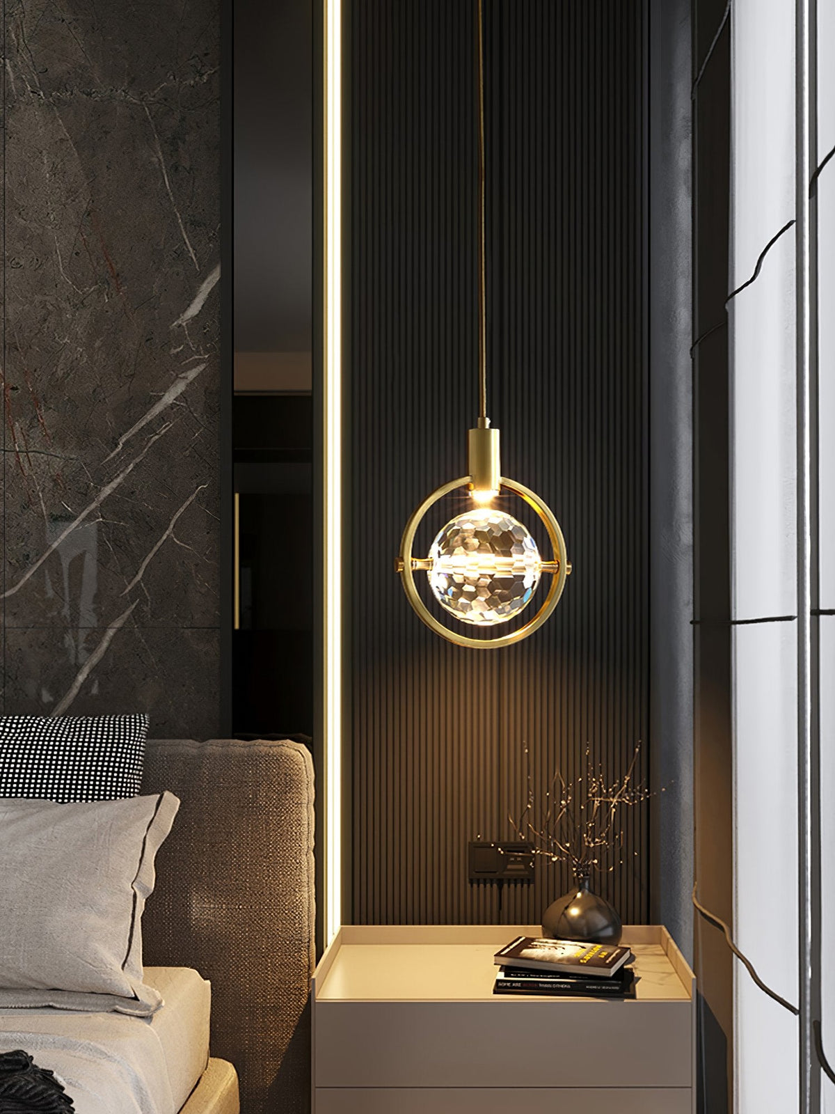 Ring Crystal Pendant Light
