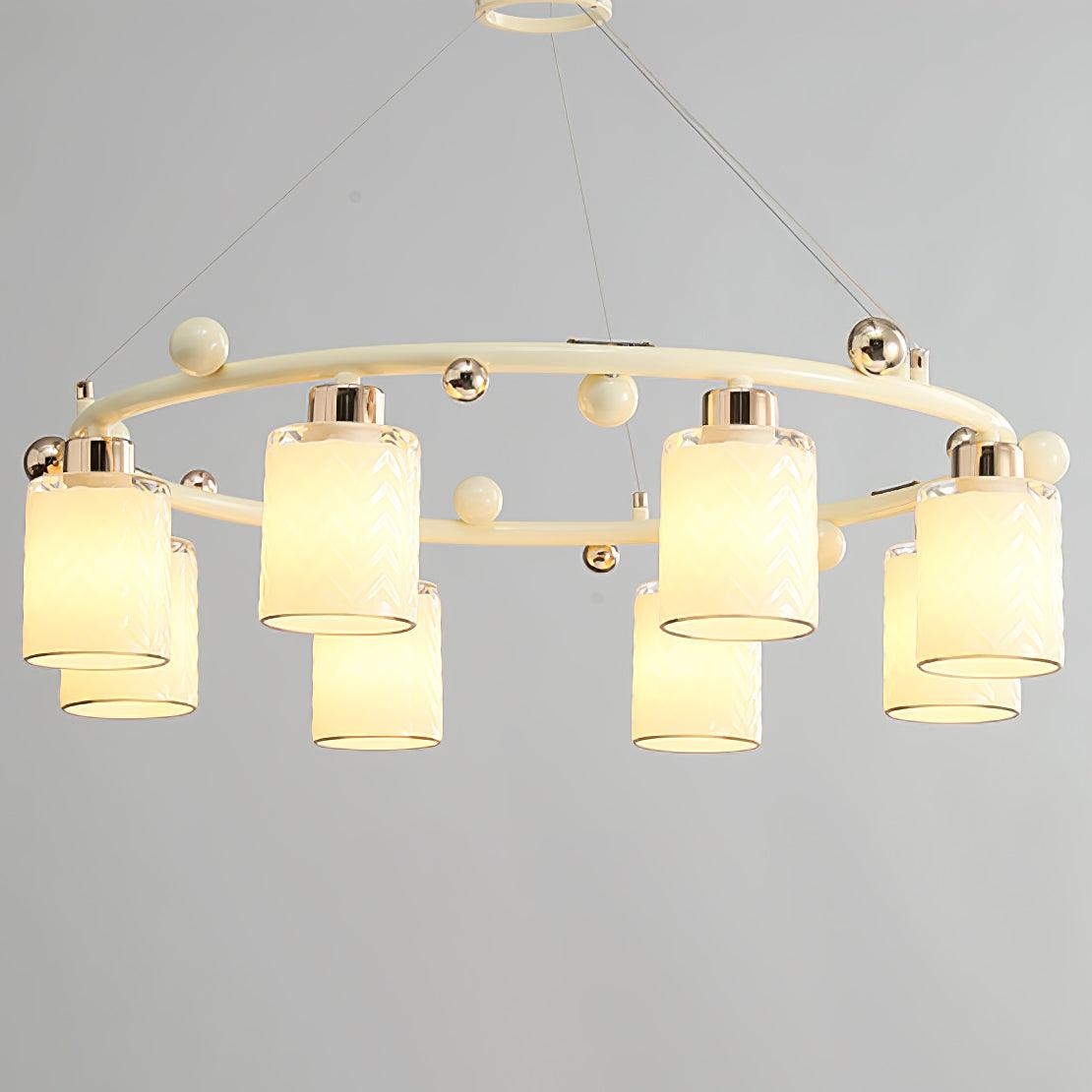 Ring Glass Cup Chandelier Modern Pendant Light for Dining Room