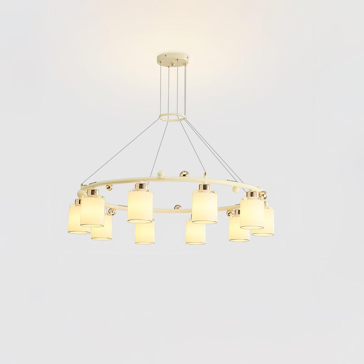 Ring Glass Cup Chandelier Modern Pendant Light for Dining Room