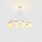 Ring Glass Cup Chandelier Modern Pendant Light for Dining Room