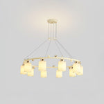 Ring Glass Cup Chandelier Modern Pendant Light for Dining Room