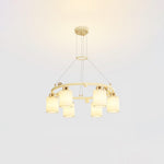 Ring Glass Cup Chandelier Modern Pendant Light for Dining Room