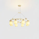 Ring Glass Cup Chandelier Modern Pendant Light for Dining Room