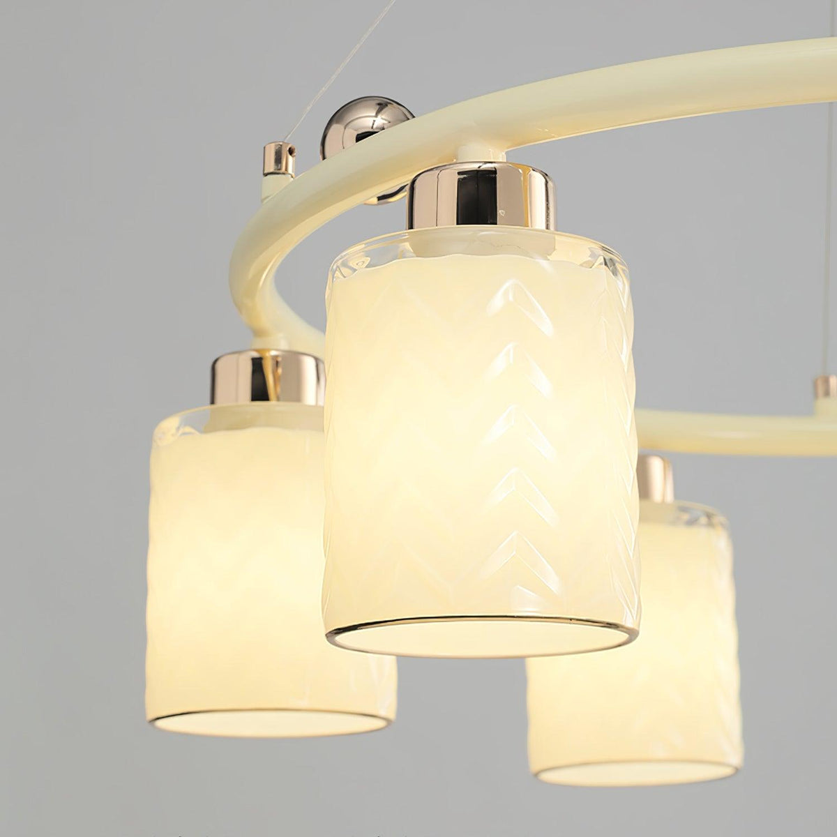 Ring Glass Cup Chandelier Modern Pendant Light for Dining Room