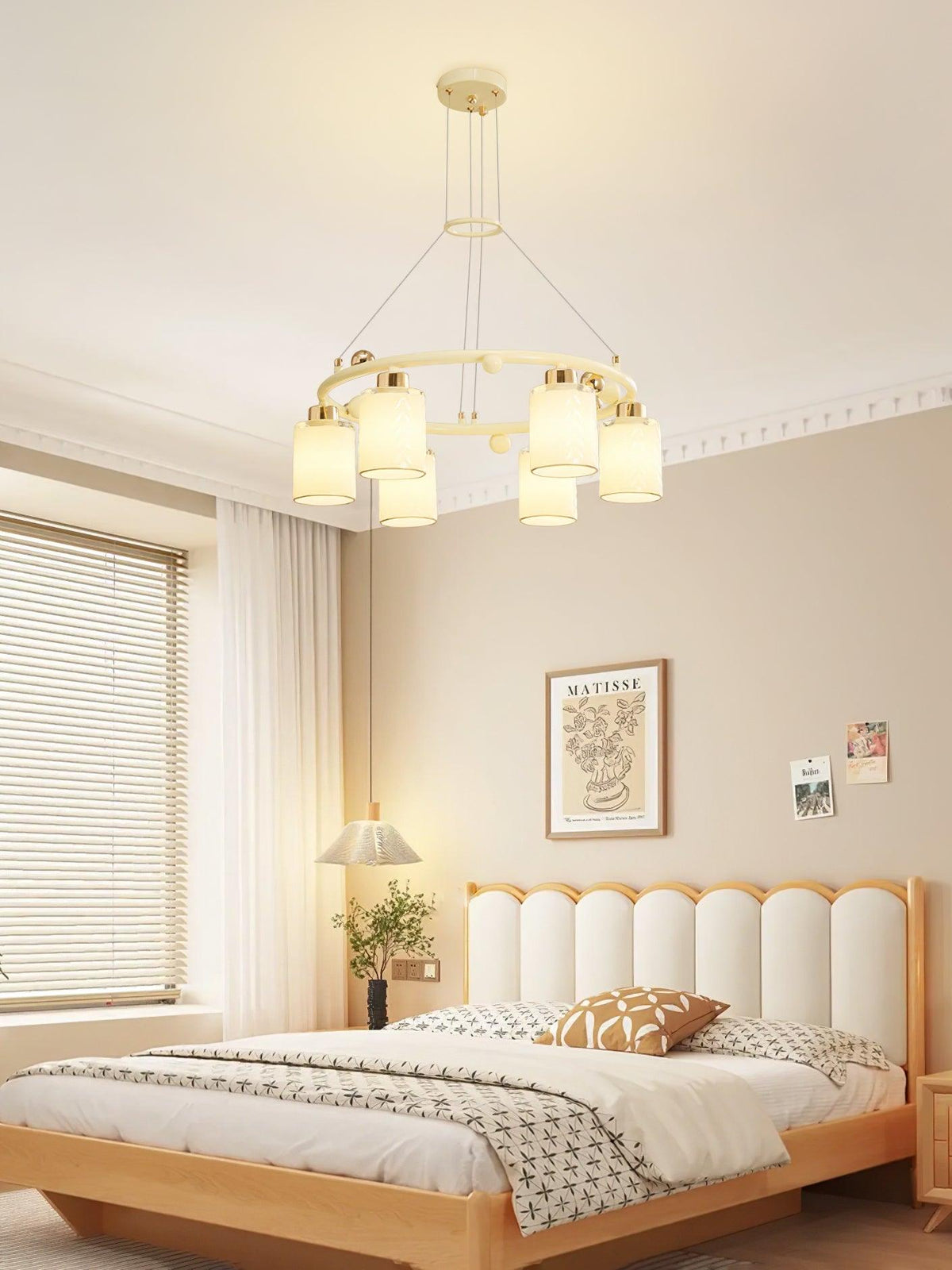 Ring Glass Cup Chandelier Modern Pendant Light for Dining Room