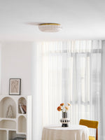 Ripple Glass Ceiling Light – Modern Flush Mount LED Fixture in Gold