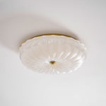 Ripple Glass Ceiling Light – Modern Flush Mount LED Fixture in Gold