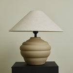 Ripple Clay Table Lamp – Sculptural Ceramic Accent Light for Modern Interiors