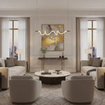 Ripple Linear LED Pendant Light – Modern Minimalist Glass Chandelier for Dining & Kitchen Island