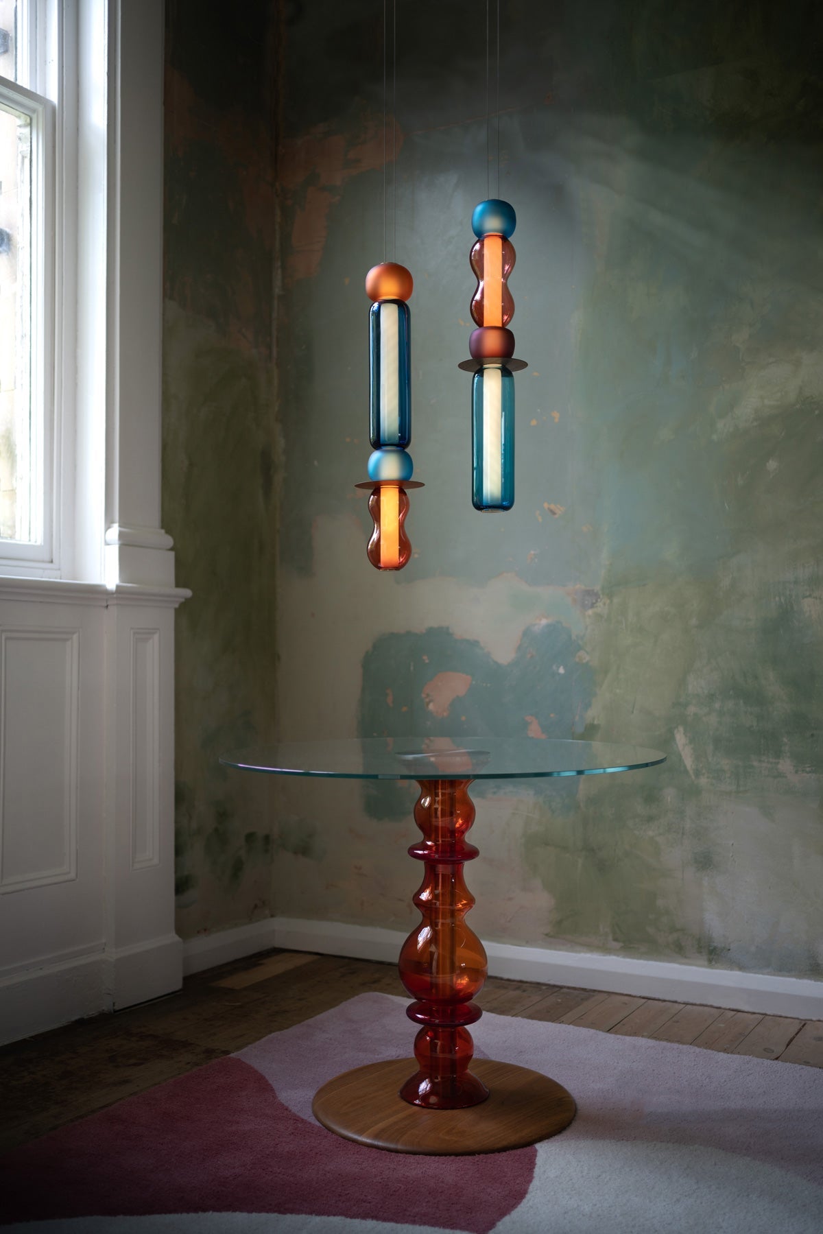 Ripple Glass Pendant Light – Modern LED Hanging Lamp for Dining Room & Living Room