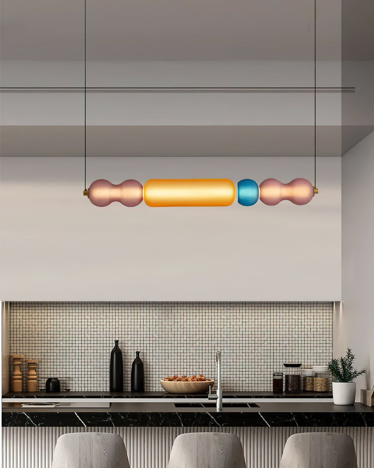 Ripple Glass Pendant Light – Modern LED Hanging Lamp for Dining Room & Living Room
