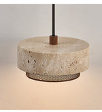 Riva Travertine Pendant Light – Natural Stone Designer Hanging Lamp