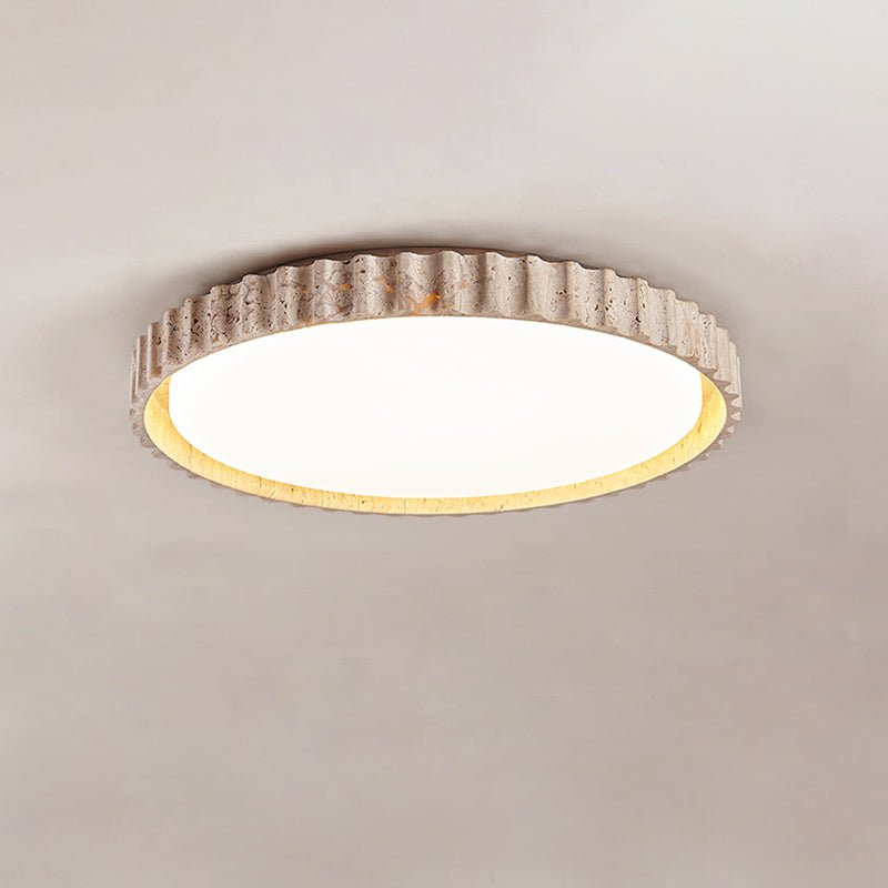 Riva Travertine LED Ceiling Light – Modern Flush Mount for Living Room & Bedroom