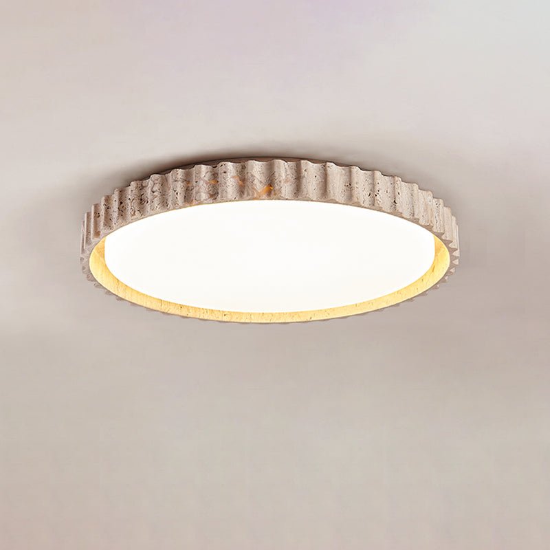 Riva Travertine LED Ceiling Light – Modern Flush Mount for Living Room & Bedroom