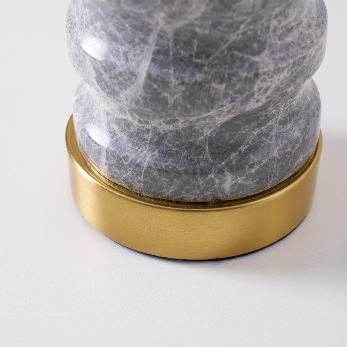 Rivara Stone Table Lamp – Sculptural Marble Base with Linen Shade