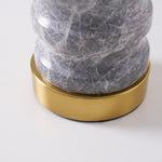 Rivara Stone Table Lamp – Sculptural Marble Base with Linen Shade