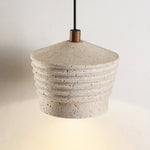 Rivaro Pendant Light in Natural Travertine with Walnut Accents