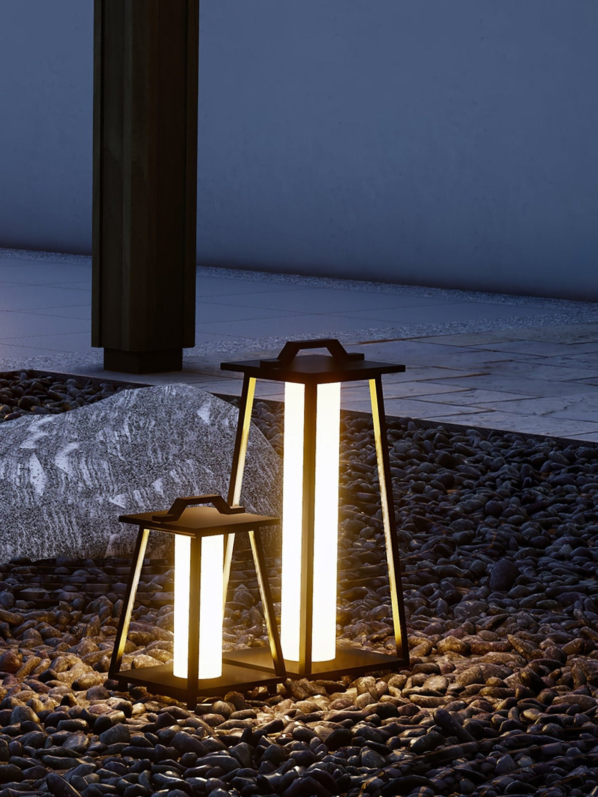 Roam Portable Outdoor Floor Lamp in Stainless Steel, IP65 Rated