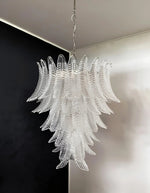 Rosalind Clear Glass Floral Cascade Chandelier for Elegant Interiors
