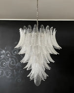 Rosalind Clear Glass Floral Cascade Chandelier for Elegant Interiors