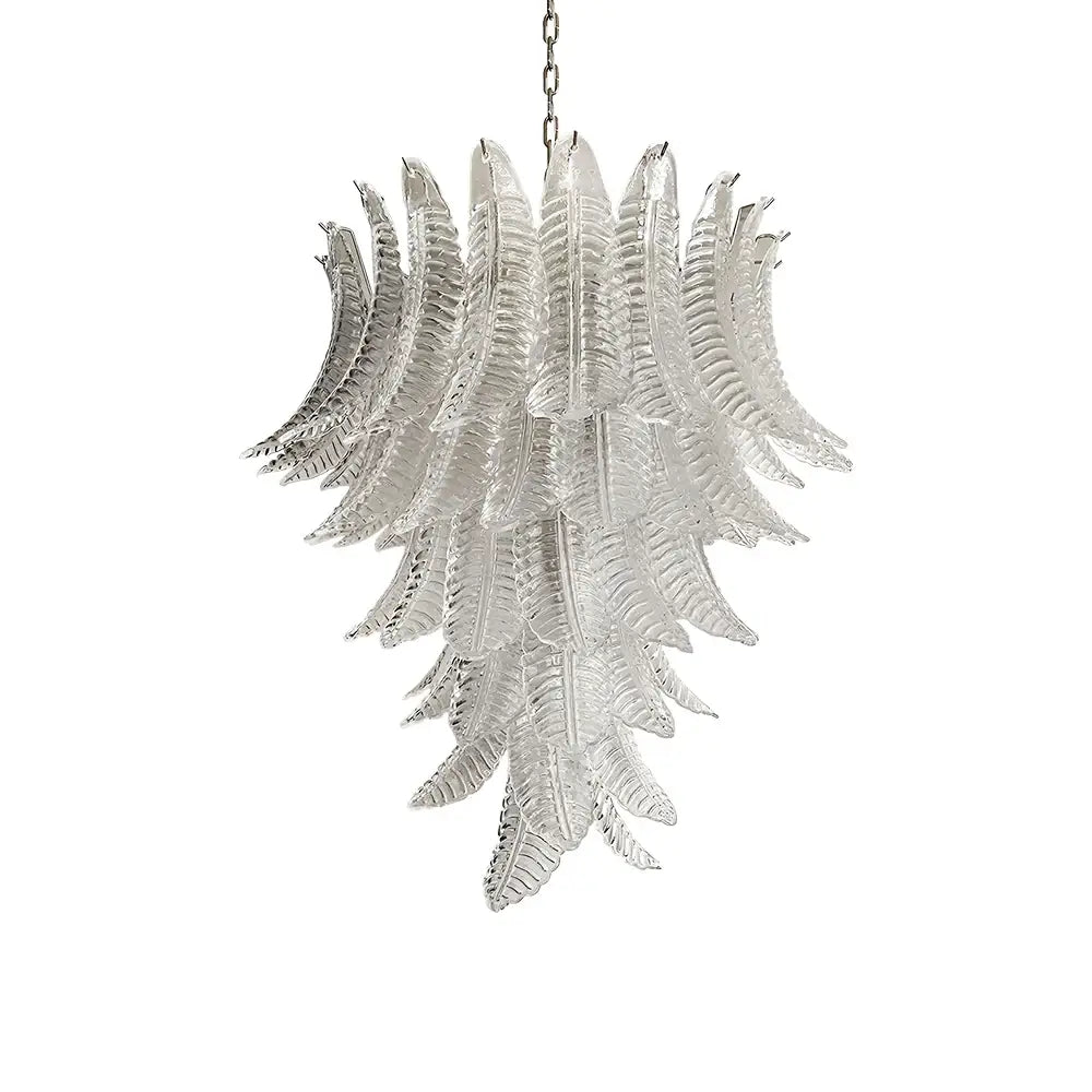 Rosalind Clear Glass Floral Cascade Chandelier for Elegant Interiors
