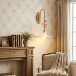 Rosaline Bloom Wall Sconce in Brass and Ceramic