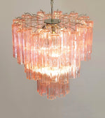 Rose Tubes Glass Chandelier – Handcrafted Murano Glass Pendant Light