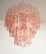 Rose Tubes Glass Chandelier – Handcrafted Murano Glass Pendant Light
