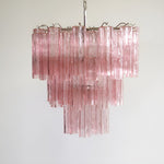 Rose Tubes Glass Chandelier – Handcrafted Murano Glass Pendant Light