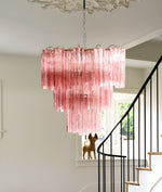 Rose Tubes Glass Chandelier – Handcrafted Murano Glass Pendant Light
