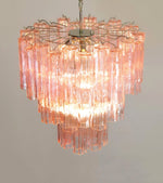 Rose Tubes Glass Chandelier – Handcrafted Murano Glass Pendant Light