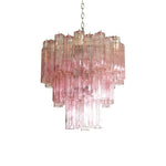 Rose Tubes Glass Chandelier – Handcrafted Murano Glass Pendant Light