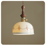 Roselind Hand-Painted Ceramic Pendant Light for Dining & Living Spaces